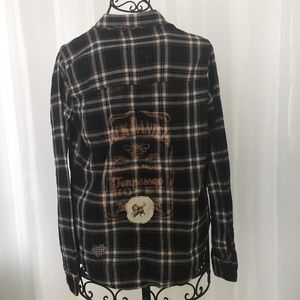 Distressed lightweight hollister plaid shirt sizeM